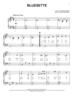 page one of Bluesette (Very Easy Piano)