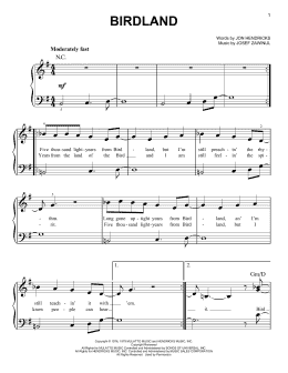 page one of Birdland (Very Easy Piano)