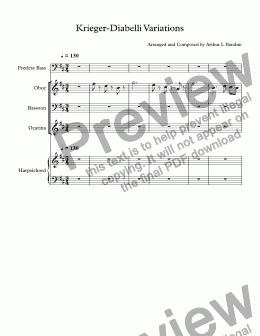 page one of Krieger-Diabelli Variations