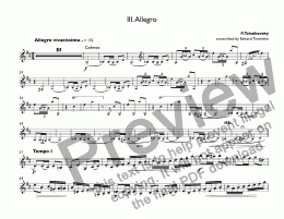 page one of Tchaikovsky - Violin Concerto in D major, Op 35 arr. for trumpet C, III. Allegro