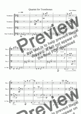 page one of Quartet for Trombones