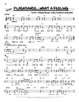 page one of Flashdance...What A Feeling (Real Book – Melody, Lyrics & Chords)