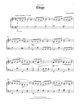 page one of Elegy (Educational Piano)