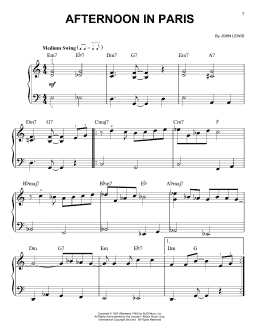 page one of Afternoon In Paris (Very Easy Piano)