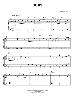 page one of Doxy (Very Easy Piano)