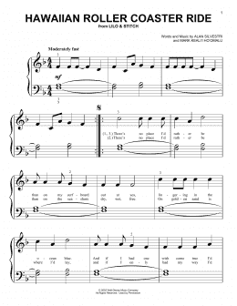 page one of Hawaiian Roller Coaster Ride (from Lilo & Stitch) (Big Note Piano)