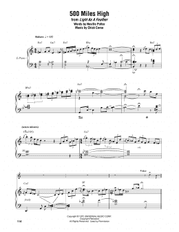 page one of 500 Miles High (Piano Transcription)