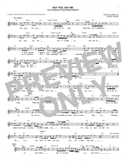 page one of Say You, Say Me (Lead Sheet / Fake Book)