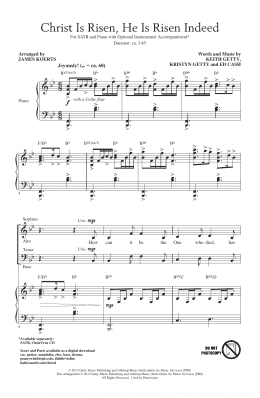 page one of Christ Is Risen, He Is Risen Indeed (arr. James Koerts) (SATB Choir)
