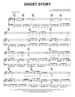page one of Ghost Story (Piano, Vocal & Guitar Chords (Right-Hand Melody))