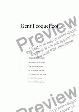 page one of Gentil coquelicot