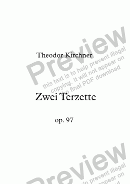 page one of Kirchner, Zwei Terzette op. 97 – Flöte (anstelle Violine)