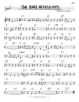 page one of The Bare Necessities (from Disney's The Jungle Book) (Real Book – Melody & Chords)