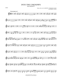 page one of Into The Unknown (from Disney's Frozen 2) (French Horn Solo)