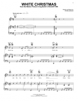 page one of White Christmas (Piano, Vocal & Guitar Chords (Right-Hand Melody))