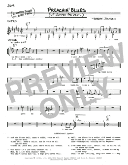 page one of Preachin' Blues (Up Jumped The Devil) (Real Book – Melody, Lyrics & Chords)