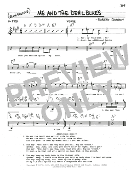 page one of Me And The Devil Blues (Real Book – Melody, Lyrics & Chords)