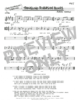 page one of Traveling Riverside Blues (Real Book – Melody, Lyrics & Chords)