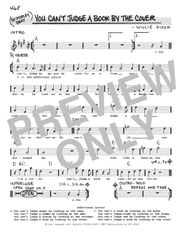 page one of You Can't Judge A Book By The Cover (Real Book – Melody, Lyrics & Chords)