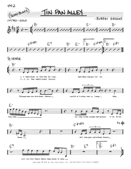 page one of Tin Pan Alley (Real Book – Melody, Lyrics & Chords)