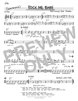 page one of Rock Me Baby (Real Book – Melody, Lyrics & Chords)