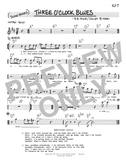 page one of Three O'Clock Blues (Real Book – Melody, Lyrics & Chords)