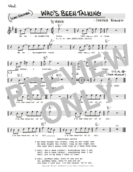 page one of Who's Been Talking (Real Book – Melody, Lyrics & Chords)