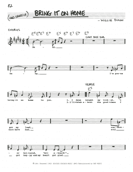 page one of Bring It On Home (Real Book – Melody, Lyrics & Chords)