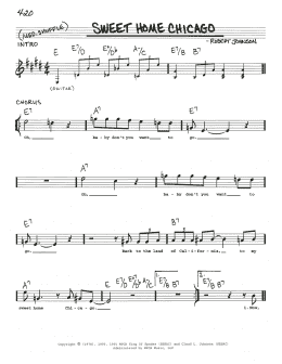 page one of Sweet Home Chicago (Real Book – Melody, Lyrics & Chords)