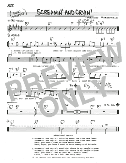 page one of Screamin' And Cryin' (Real Book – Melody, Lyrics & Chords)
