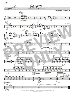 page one of Frosty (Real Book – Melody, Lyrics & Chords)