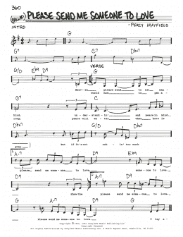 page one of Please Send Me Someone To Love (Real Book – Melody, Lyrics & Chords)
