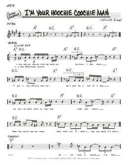 page one of I'm Your Hoochie Coochie Man (Real Book – Melody, Lyrics & Chords)