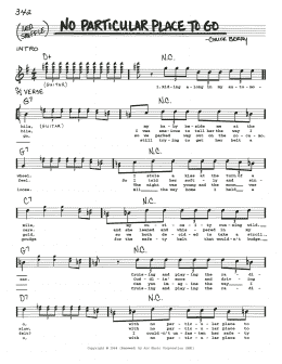 page one of No Particular Place To Go (Real Book – Melody, Lyrics & Chords)