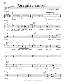 page one of Backwater Blues (Real Book – Melody, Lyrics & Chords)