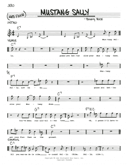 page one of Mustang Sally (Real Book – Melody, Lyrics & Chords)