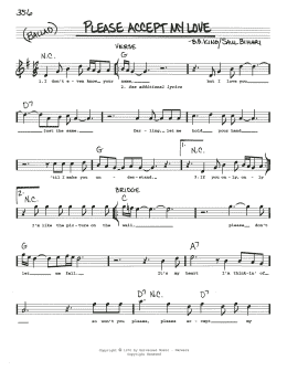 page one of Please Accept My Love (Real Book – Melody, Lyrics & Chords)