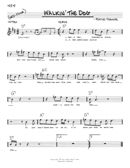 page one of Walkin' The Dog (Real Book – Melody, Lyrics & Chords)