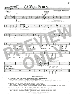 page one of Catfish Blues (Real Book – Melody, Lyrics & Chords)