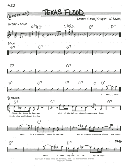 page one of Texas Flood (Real Book – Melody, Lyrics & Chords)