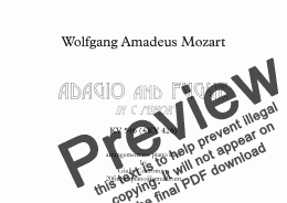 page one of Mozart: Adagio & Fugue KV 546 (+KV 426) for Piano Duet (4 hands)