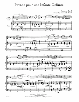 page one of Pavane pour une Infante Defunte (French Horn and Piano)