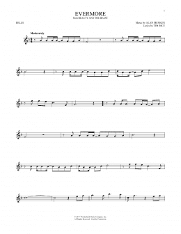 page one of Evermore (from Beauty And The Beast) (Bells Solo)