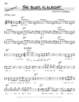 page one of The Blues Is Alright (Real Book – Melody, Lyrics & Chords)