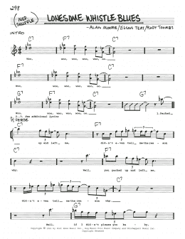 page one of Lonesome Whistle Blues (Real Book – Melody, Lyrics & Chords)