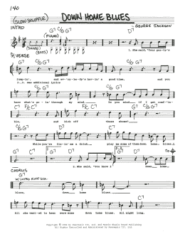 page one of Down Home Blues (Real Book – Melody, Lyrics & Chords)