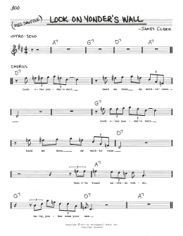 page one of Look On Yonder's Wall (Real Book – Melody, Lyrics & Chords)