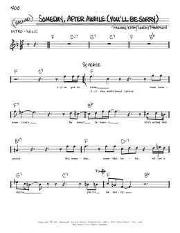 page one of Someday, After Awhile (You'll Be Sorry) (Real Book – Melody, Lyrics & Chords)