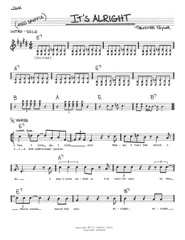 page one of It's Alright (Real Book – Melody, Lyrics & Chords)