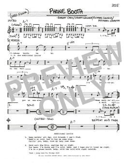 page one of Phone Booth (Real Book – Melody, Lyrics & Chords)